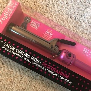 Hot Tools 1 1/4” Salon Curling Iron Pink Titanium